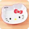 Prato de melamina HELLO KITTY tigela de arroz louça de desenho animado japonesa e coreana prato de plástico prato de fruta prato de sementes de melão doce