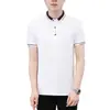 Camisa Polo de Manga Corta con Cuello de Solapa de Verano para Hombre
