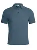 Camisa tipo polo jacquard de manga corta para hombre transfronteriza, talla europea de Amazon, nueva, color liso, casual, transpirable, comercio exterior, verano, corte holgado