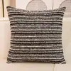 Fronha de almofada de sofá minimalista em preto e branco estilo vintage, capa de almofada decorativa estilo luxo leve moderno para sala de estar, quarto e bay window