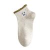 Calcetines de Encaje de Hilo con Lunares para Mujer Primavera y Verano Calcetines Cortos Finos Calcetines de Algodón de Tubo Corto Ins de Moda Lindo Dibujo Animado Calcetines Bajos de Barco