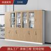 Gabinete de Archivos Panel de Madera Gabinete de Almacenamiento Estantería Gabinete de Oficina de Vidrio con Cerradura Diseño de Múltiples Niveles con Cerradura