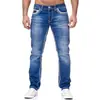 Amazon Comercio Exterior Nuevos Jeans de Doble Línea para Hombre Transfronterizos Casuales Europeos y Americanos Pantalones de Mezclilla para Hombre