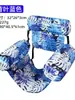 Colchonete Flutuante Inflável Impresso de Três Tubos para Adultos, Rede de Piscina Dobrável, Cama Flutuante de Praia