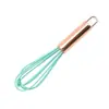 Nuevo set mini de silicona para cocina, sartén antiadherente de una sola pieza, espátula de silicona, espátula, herramientas para hornear color oro rosa