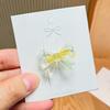 Horquilla para el pelo con láser de cristal transparente de Yiwu, con diseño de mariposa de dibujos animados, pinza lateral para niña pequeña, pinza doble para cola de caballo