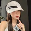 Boné Artístico Listrado Estilo Japonês para Mulheres, Moda de Verão, Sensação de Luxo para o Dia a Dia, Boina Reversível, Boné de Jovem Jornaleiro