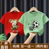 Atuendo de Verano Elegante para Niños Camiseta a la Moda de Calle de Algodón Puro de Manga Media Nueva 2026 Camisa Casual