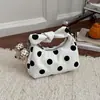 Bolsa de Nube de Lunares Shuai Mi Jia para Mujer, Bolso de Mano Plisado, Nuevo Bolso Cruzado de Moda de Verano 2026 para Uso Diario