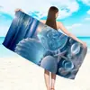 Toalla de playa de microfibra con diseño de conchas y estrellas de mar transfronteriza de Amazon, toalla de baño para natación al aire libre en la playa, absorbente, de secado rápido, portátil