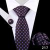 Corbata de Negocios para Hombre Pañuelo de Bolsillo Traje Vestido Banquete Camisa Rojo Negro Polo Lunares Cuadros Corbata de 8cm