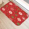 Felpudo Decorativo Navideño Alfombra Decorativa Felpudo de Cocina Felpudo para Sala de Estar Hogar Suave Copo de Nieve Árbol de Navidad Felpudo de Puerta