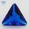 Huagang gema triángulo biselado cristal azul afilado vidrio piedra desnuda superficie del anillo triángulo invertido 113# cristal azul afilado taladro de alta imitación