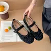 Zapatos Mary Jane con lazo estilo francés para mujer, nuevos zapatos planos de moda 2026 con lunares estilo ballet, zapatos bajos para mujer