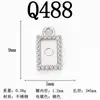 Aço Inoxidável Banhado a Ouro 18K Moda de Luxo Pingente Oval em Formato de Coração Gota D'água Acessórios para Joias de Aço Titânio para Pulseira Colar DIY