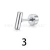 Pendientes geométricos de acero inoxidable nuevos de Amazon transfronterizos para hombres y mujeres, pendientes de hilo de aguja fina con forma de pastel redondo de acero de titanio al por mayor