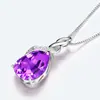 Elegante colgante en forma de gota, collar de gemas naturales de imitación, topacio sintético, amatista, cadena para clavícula.