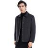 Chaqueta de Lana Doble Cara para Hombre Otoño e Invierno Nueva con Forro de Plumas Desmontable Chaqueta Corta de Lana con Solapa para Hombre