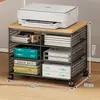 Estante de Almacenamiento para Impresora de Pie Estación de Trabajo Móvil Soporte para Host de Computadora Lateral de Escritorio de Oficina Estante de Colocación Todo en Uno