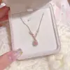 Colar com Pingente de Gota d'Água Luxo Leve Nicho Personalidade de Alto Padrão Estilo Simples Corrente para Clavícula Temperamento Exquisito Colar Versátil