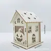 Casa de Abóbora de Madeira para Halloween Artesanato Infantil DIY 3D Pintada Decoração de Casa Ornamentos