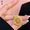 Mismo estilo que las joyerías Arena dorada rosa rosa vidriera collar pulsera brújula exquisita cadena de clavícula aleación de cobre joyería al por mayor