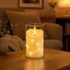 Luz de vela electrónica LED transfronteriza, portavelas falso simulado, accesorios para escenas de fiesta de cumpleaños, luz nocturna, Navidad