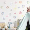 Br0843C Dibujos Animados Creyón Grafiti Flores Pequeñas Lindas Pegatinas de Pared Autoadhesivas Decoración de Pared de Fondo para Habitación de Niños Pegatinas