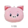 Varios globos de foil con forma de cabeza de animal de dibujos animados de tamaño mediano: globos de helio con cabeza de animal de león, tigre, vaca, jirafa