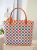 Bolsa de Playa Versátil, Cesta de Verduras, Bolsa de Regalo, Bolsa Cuadrada, Bolso de Mano de Gran Capacidad, Bolsa Tejida, Bolsa de Compras para Mujer
