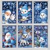 Pegatinas Navideñas Dibujos Animados Creativos Papá Noel Pegatinas para Vidrio Venta Caliente Transfronteriza Campanas Copos de Nieve Muñeco de Nieve Pegatinas Estáticas