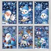 Decoración Navideña Reno Papá Noel Adhesivo Estático Escena de Ventana de Centro Comercial Copo de Nieve Muñeco de Nieve Pegatina de Vidrio