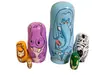 Muñecas Rusas Matrioska de 6 Capas Pintadas a Mano con Divertidos Diseños de Animales Incluyendo Elefante Hipopótamo León Cebra y Cocodrilo Juguete de Madera Colorido para Niños Regalo Ideal para Niños Propósito Educativo y Decorativo