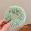 Peluche de piel sintética de conejo banda para el cabello de intestino grueso para mujer niña banda de goma para moño simple que combina con todo cuerda para atar el cabello accesorios para el cabello de coleta otoño e invierno