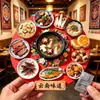 Ímãs de Geladeira 3D Criativos com Tema de Yunnan, Adesivos Magnéticos de Comida 3D Simulados em Resina Embossada Cultural e Criativa, Presentes Decorativos
