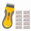 Raspador de Plástico, Raspador Removedor de Cola, Ferramenta de Aplicação de Película Automotiva, Raspador Removedor de Manchas, Raspador Doméstico, Pá de Limpeza para Remoção de Manchas