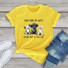 Nova camiseta fofa estampada com três cachorros, verão, manga curta, unissex, uma geração, gola redonda