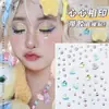 Pegatina Mariposa Aurora Gelatina Cara Estéreo Pedrería Uñas Arte En relieve Maquillaje Pegatina Joyería Facial Maquillaje Pegatina Ojo Decorativo