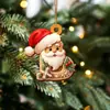 Colgante de Carta de Jengibre de Papá Noel Decoraciones para Árbol de Navidad Adornos Navideños Colgantes de Cartas de Navidad