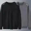 Moletom masculino, estilo primavera e outono, gola redonda, pulôver, camisa base de manga longa, top versátil casual solto, roupa masculina versátil