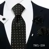 Corbata para Hombre, Pañuelo Cuadrado, Gemelos, Broche Set de 4 Piezas para Banquete de Negocios Decoración de Traje Camisa Corbata de Moda Fábrica Shengzhou