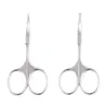 Tijeras Puntiagudas para Cejas de Acero Inoxidable, Tijeras de Maquillaje, Tijeras Curvas para Recortar Cejas, Tijeras para Vello Nasal de Punta Redonda, Tijeras para Barba, Tijeras de Belleza, Tijeras para Cejas