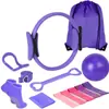 Anel de Pilates Conjunto de Dezesseis Peças Bola de Yoga Banda de Resistência Banda de Resistência de Látex Conjunto de Fitness Modelador Corporal Feminino Alongador