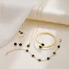 Juego de Joyería de Trébol de Cinco Piezas al por Mayor, Joyería de Lujo Ligero de Gama Alta, Diseño de Gama Alta, Accesorios de Moda Versátiles