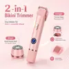 Recortadora de Bikini para Mujer, Maquinillas de Afeitar Eléctricas 3 en 1 - R & Arc, Depiladora de Bikini Impermeable IPX7 Recargable Inalámbrica para Axilas, Piernas de Damas