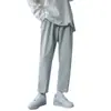Pantalones Casuales para Hombre para el Trabajo, Otoño e Invierno, Estilo Coreano Holgado, Pierna Recta, Forro Polar, Pantalones de Chándal Engrosados, Pantalones Simples de Moda para Exteriores