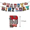Decoración Desechable de Papel para Fiesta de Cumpleaños de Niño con Temática de Coches Transfronterizos, Vasos, Platos, Vajilla, Set de Fiesta