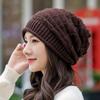Chapéu de Inverno Feminino Chapéu de Tricô Moda Casual Coreana Chapéu Baotou Proteção para Orelhas Chapéu de Lua Masculino Solto à Prova de Vento