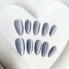 Uñas Almendradas Personalizadas, Parches para Uñas Ojo de Gato Aurora, Parches para Uñas Portátiles, Manicura Hecha a Mano Codificada de Alta Gama de 10 Piezas