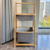 Estantería de almacenamiento casera estilo japonés en forma de A Tela Nanzhu Estantería creativa de almacenamiento y organización Estantería de suelo para baño Hogar